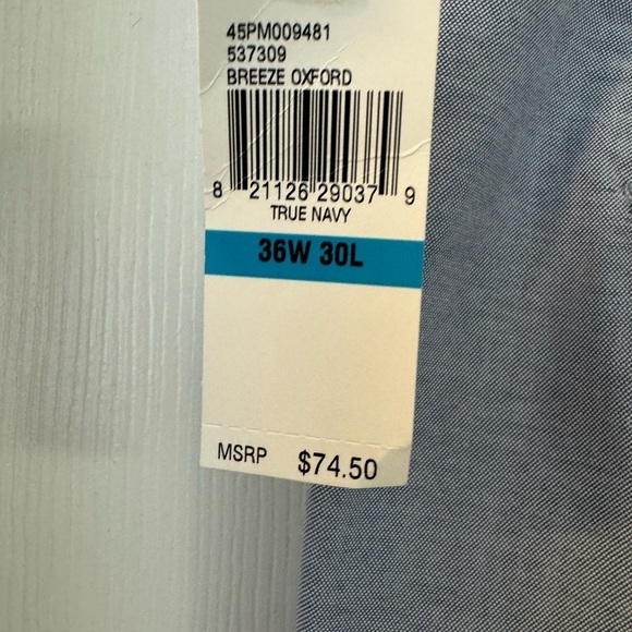 NWT Izod pants Breeze Oxford Light blue Size 36X30 STRETCH M, quick dry, wicking - Picture 5 of 10